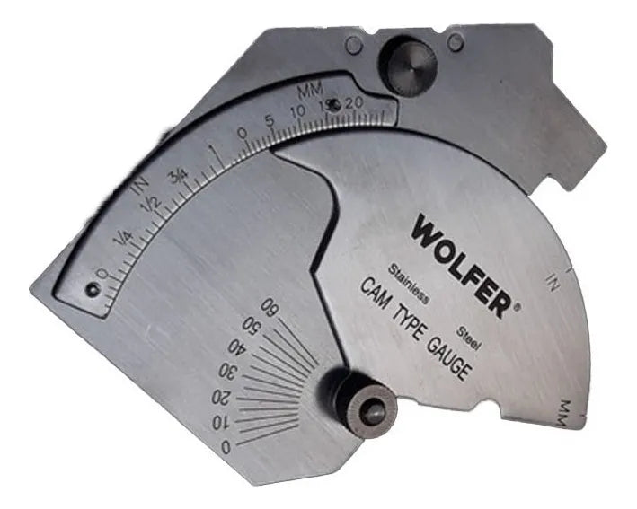 Calibre Control de Cordón de Soldadura 60 mm Estuche Plástico Wolfer 4835
