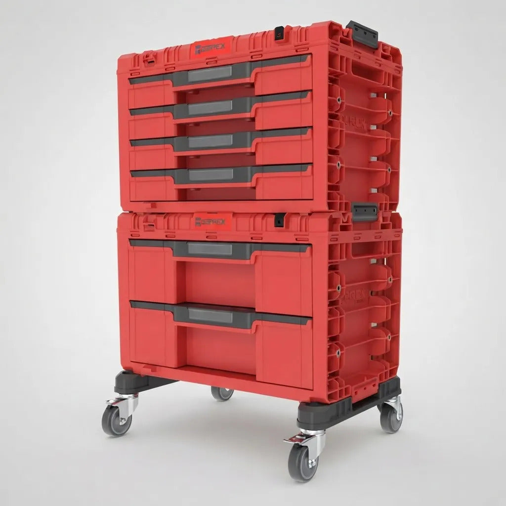 Carro De Herramientas Con Ruedas Modular Qbrick System Prime