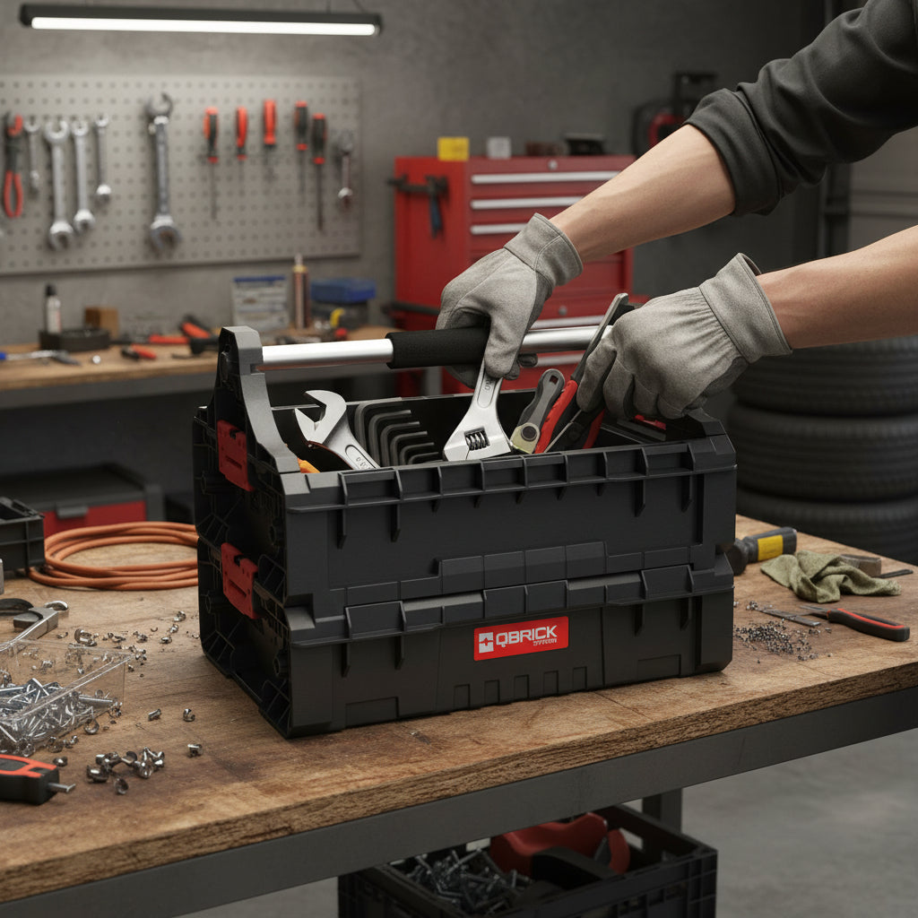 Caja De Herramientas Apilable Abierta Qbrick Pro Con Organizador 10