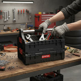 Caja De Herramientas Apilable Abierta Qbrick Pro Con Organizador 10