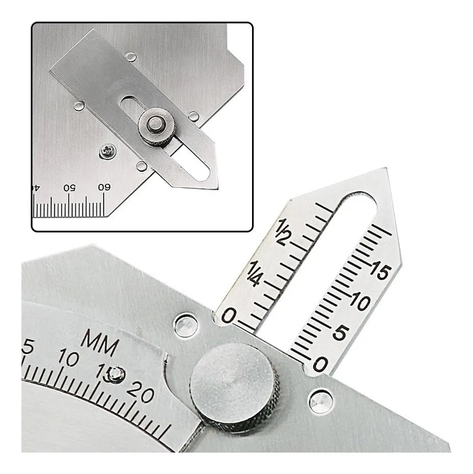 Calibre Control de Cordón de Soldadura 60 mm Estuche Plástico Wolfer 4835