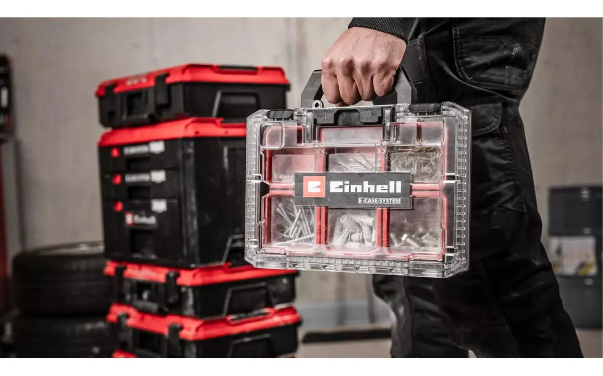 Caja E-case Mediana Organizador Con Compartimientos Apilable Negro