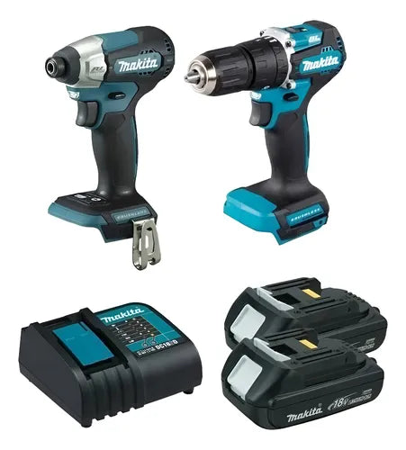 Atornillador Dhp487 + Impacto Dtd157 + 2 Baterias Makita