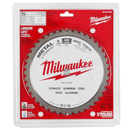 Disco para Metal de 42 Dientes 8'' 203mm Milwaukee 48404515 2