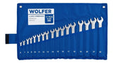 Juego 17 Llaves Combinadas 6-22mm Wolfer Cr-v Profesional