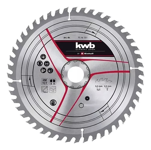 Hoja Sierra Disco Madera 250mm 10 Pulgadas 48 Dientes Color Plateado Kwb 49589351