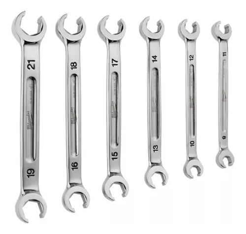 Juego De Llaves Combinadas Doble Boca Milwaukee 6pz 9 A 19mm