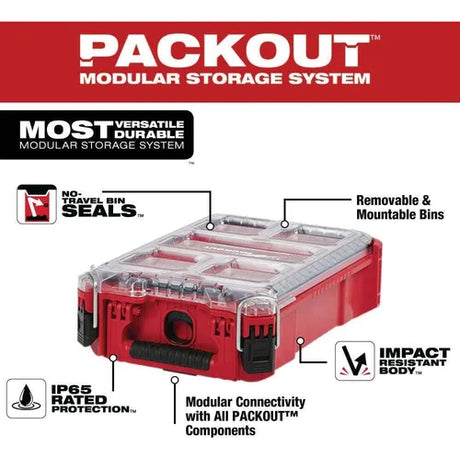 Caja Organizadora Compacta Packout Milwaukee 4822-8435 8