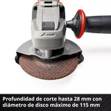 Amoladora Angular Inal. Einhell Te-ag 18/115-2 C/bat 4a Rojo