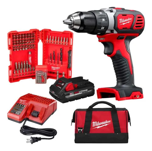 Kit Taladro Atornillador Milwaukee 2606-20 + Puntas + Bolso