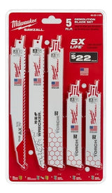 Juego 5 Hojas de Sierra Sable para Metal, Madera y Multi-Material Milwaukee 4922-1105 1