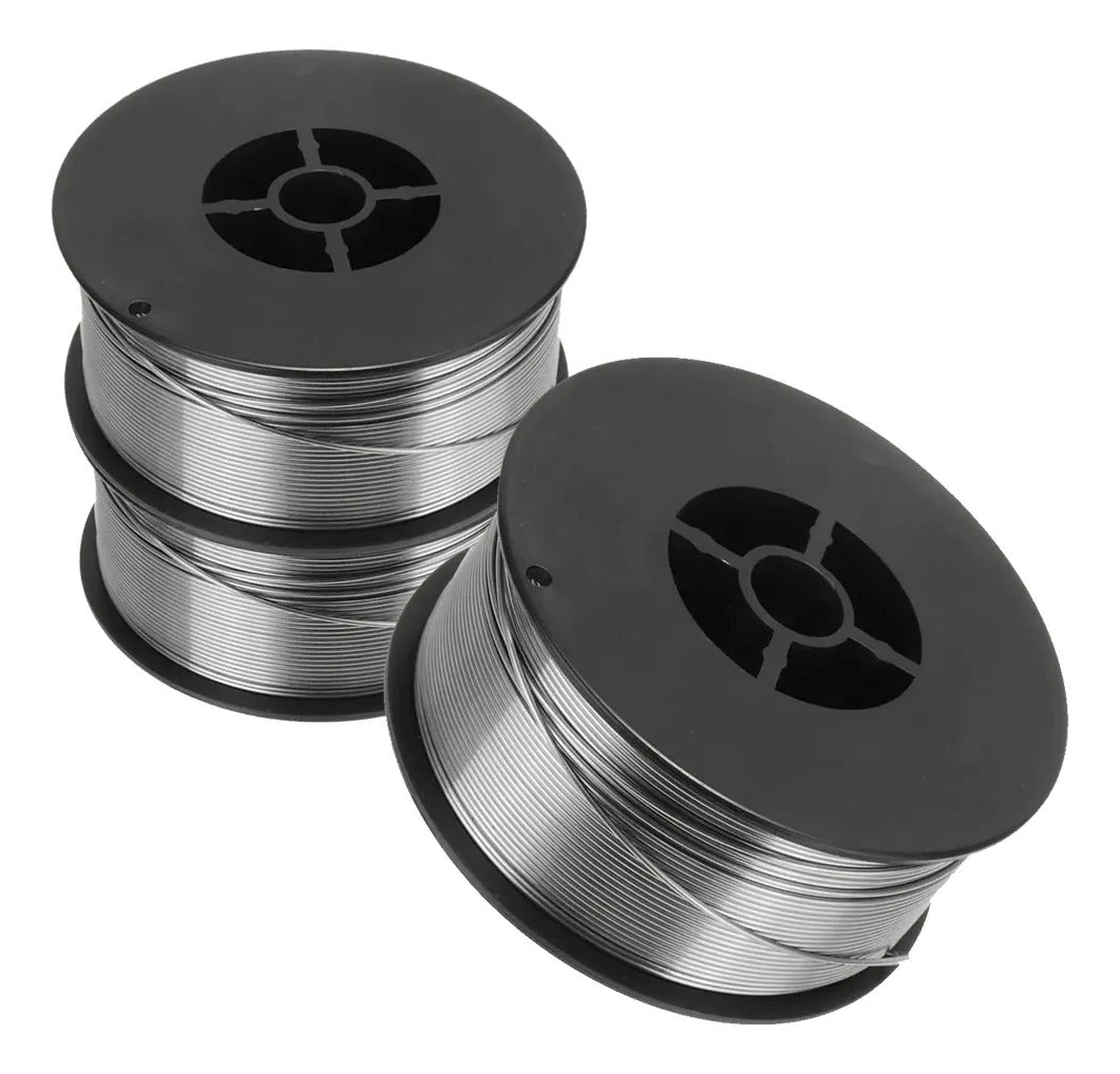 Alambre Mig Sin Gas Flux 0,6mm Rollo 1 Kg Wolfer X3 Unidades