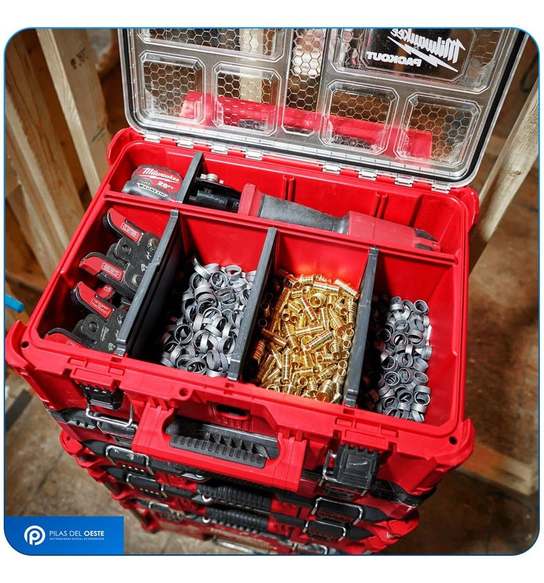 Caja Organizadora Alta con Divisores Packout Milwaukee 4822-8432 4