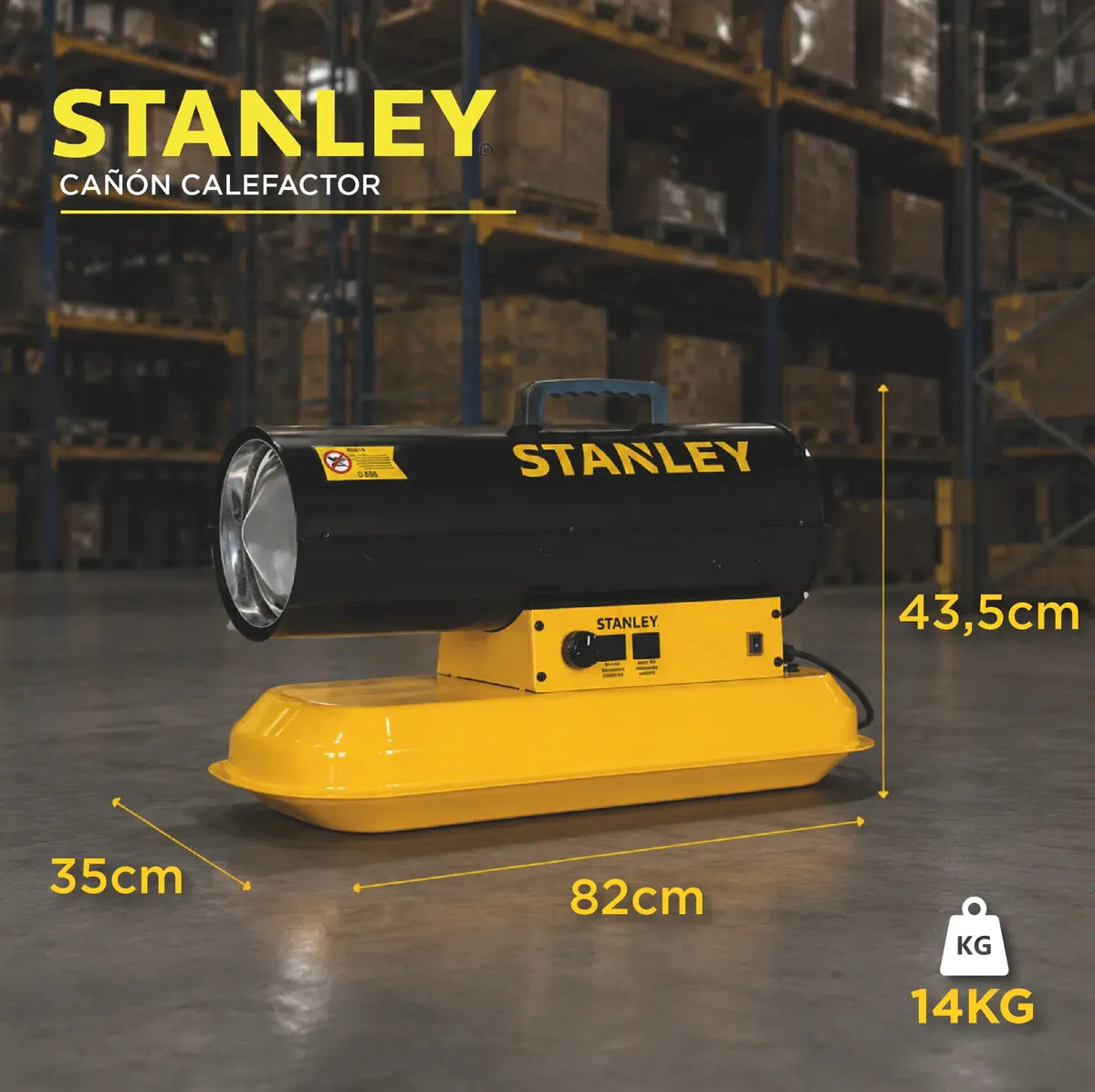 Calefactor Cañon Stanley 20kw Gasoil Industrial 18 L
