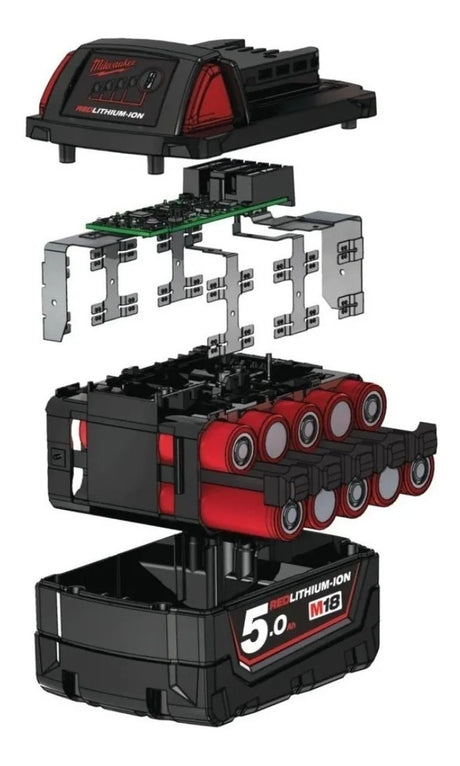 Batería M18 Ion Litio XC 5Ah. Red Lithium Milwaukee 4811-1850 3