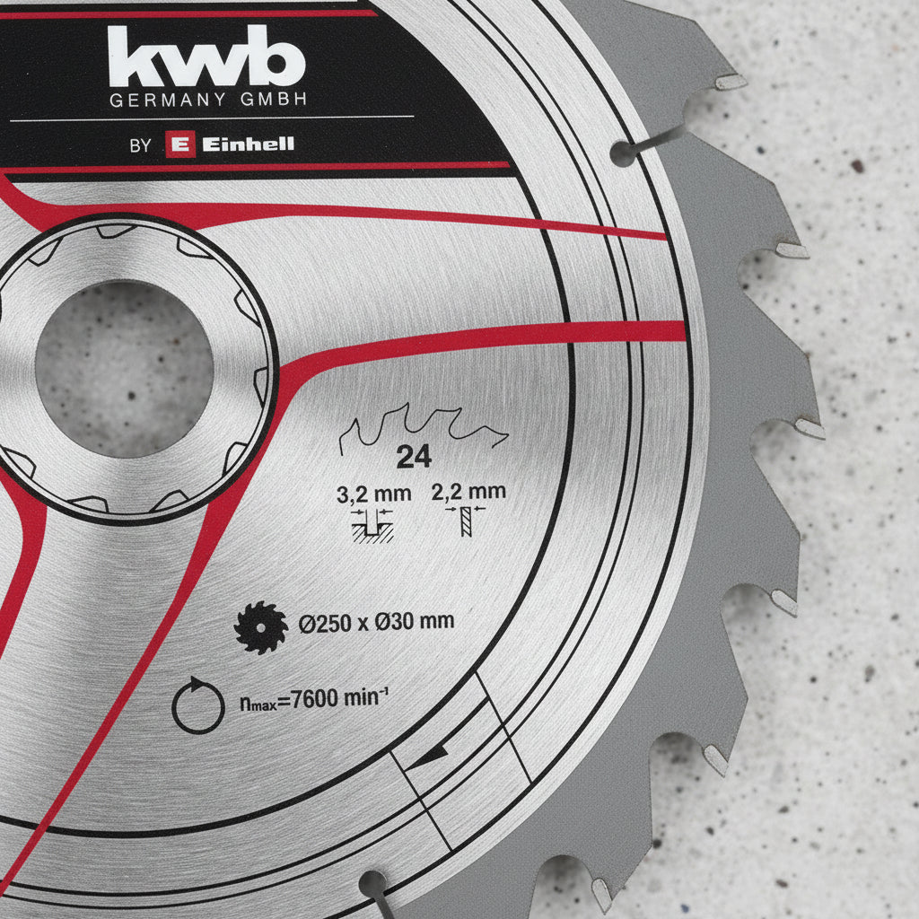 Disco De Sierra 250 Mm 24 Dientes Para Madera Kwb 49589341