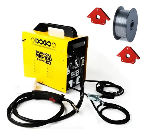 Soldadora Mig Dogo 100 Flux + Torcha + Alambre + 2 Escuadras