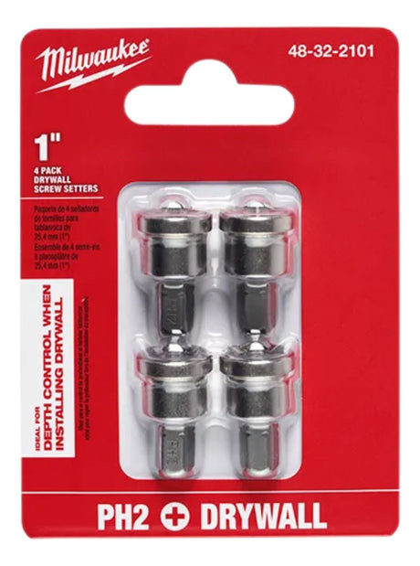 Punta Fijador Tornillo Blister X4 Tope Durlock Milwaukee 4832 2101 4