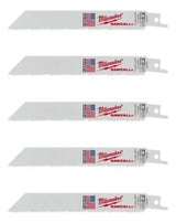 Blister 5 Hojas de Sierra Sable Multi-Material 6'' y 8/12 Dpi Milwaukee 4800-5091 3