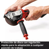 Amoladora Angular Inal. Einhell Te-ag 18/115-2 C/bat 4a Rojo