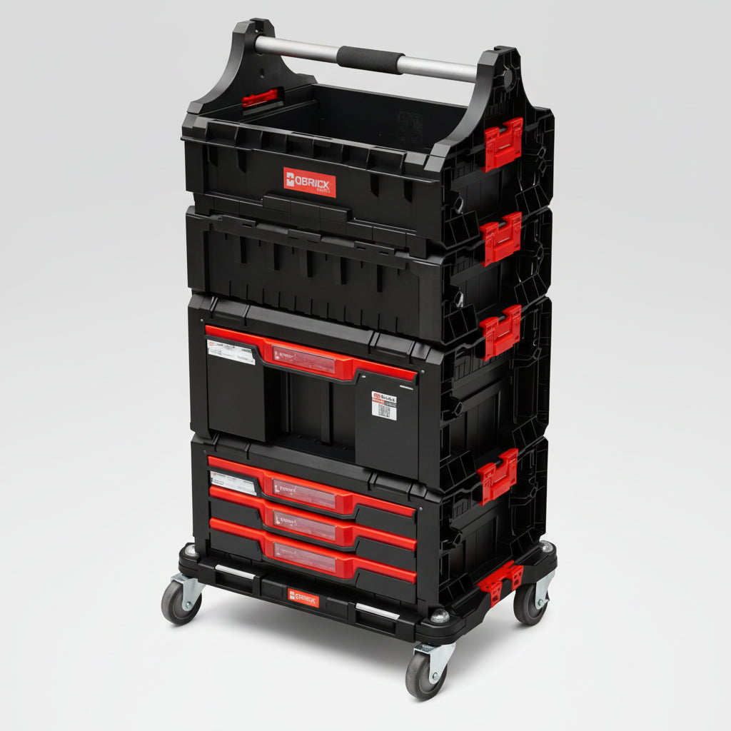 Carro Y Cajones Porta Herramientas Qbrick 4 Piezas