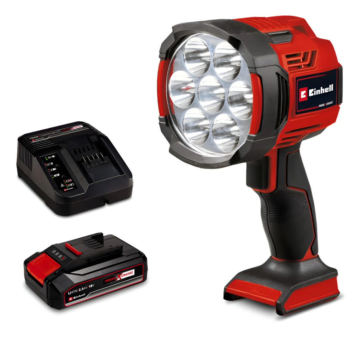 Linterna Inalámbrica Einhell 2500lm Bateria 2,5 Amp 12v Auto