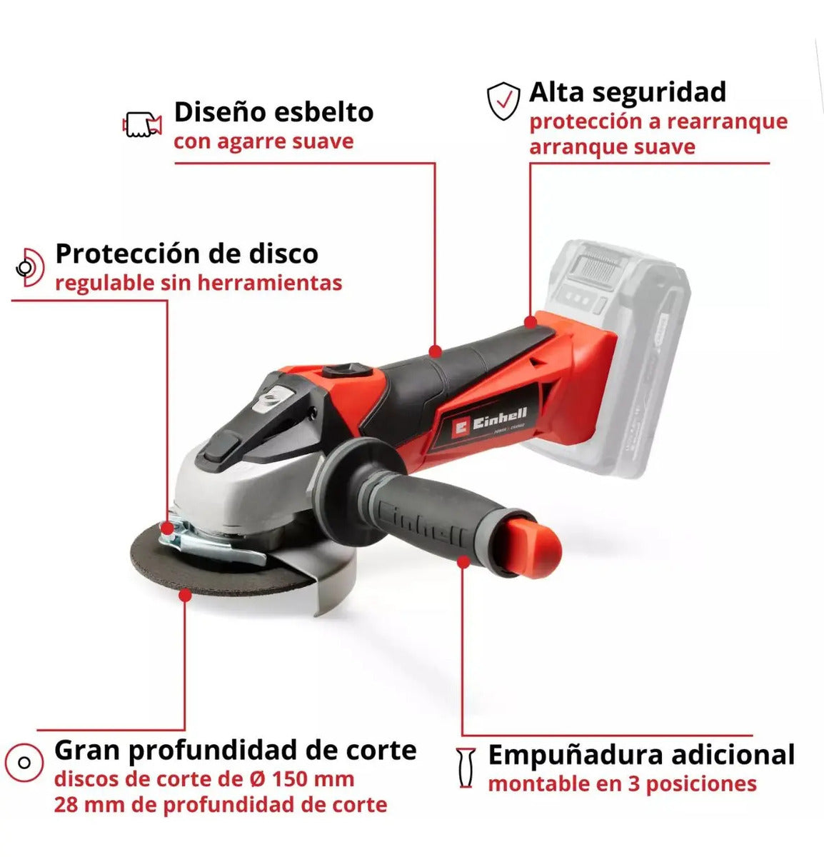 Amoladora Angular Inalámbrica Te-ag 18/115 Li-solo Einhell