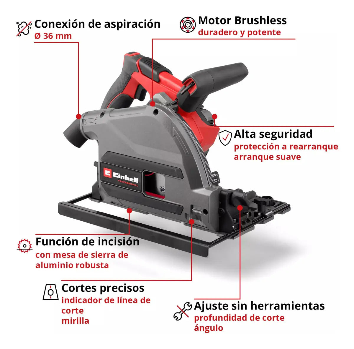 Sierra De Incisión Inalám Professional Tp-ps 18/165 Li Bl