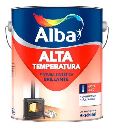 Pintura Alba Esmalte Alta Temperatura 4 Lts