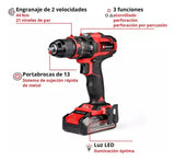 Taladro Percutor Einhell 18v 44nm + Maletin Qbrick Pro Foam