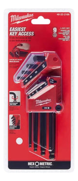 Juego de 9 Llaves Allen Milimetrica Milwaukee 4822-2186 5