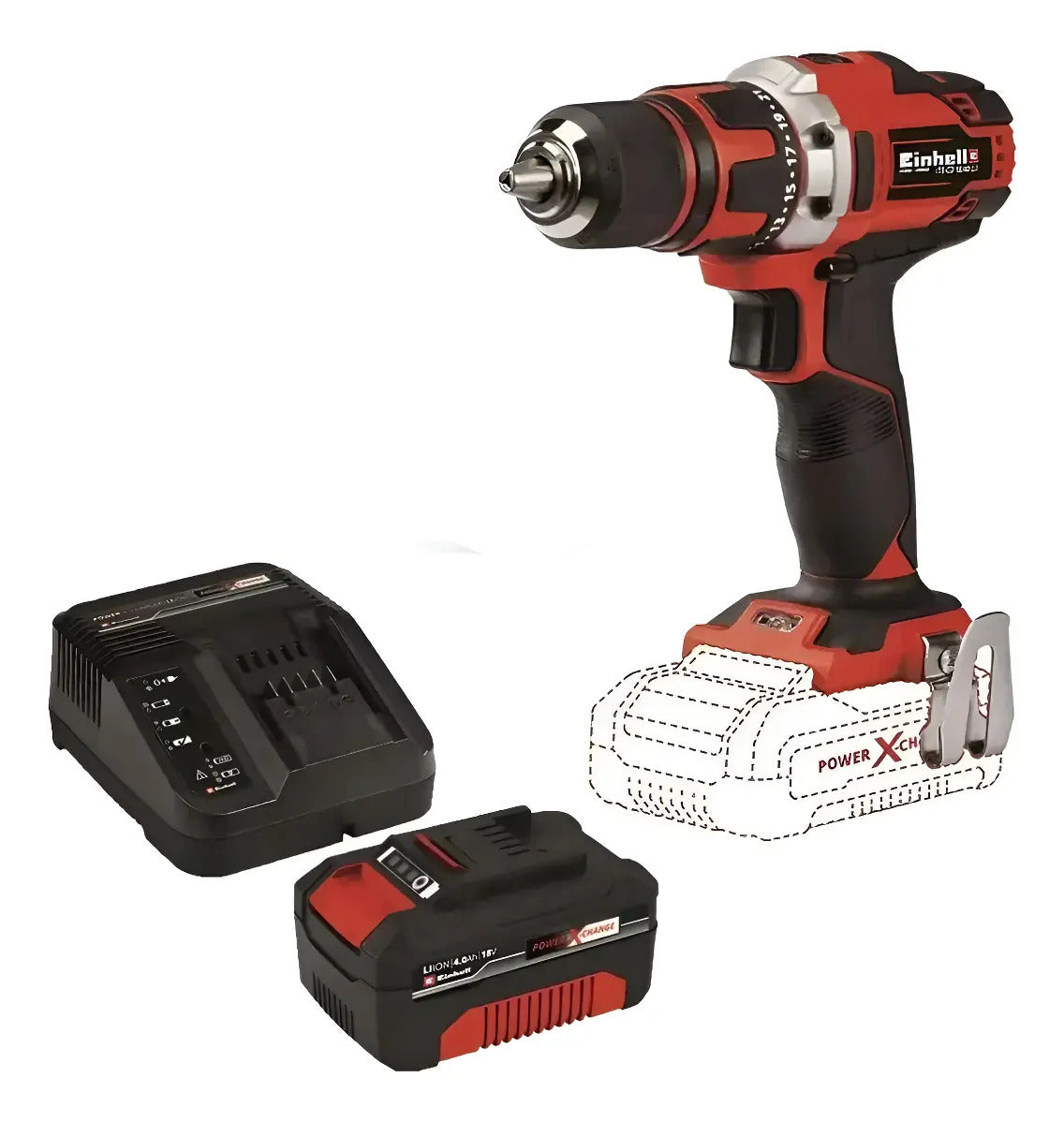 Taladro Atornillador Inalámbrico Einhell 18/40 + Bateria 4.0