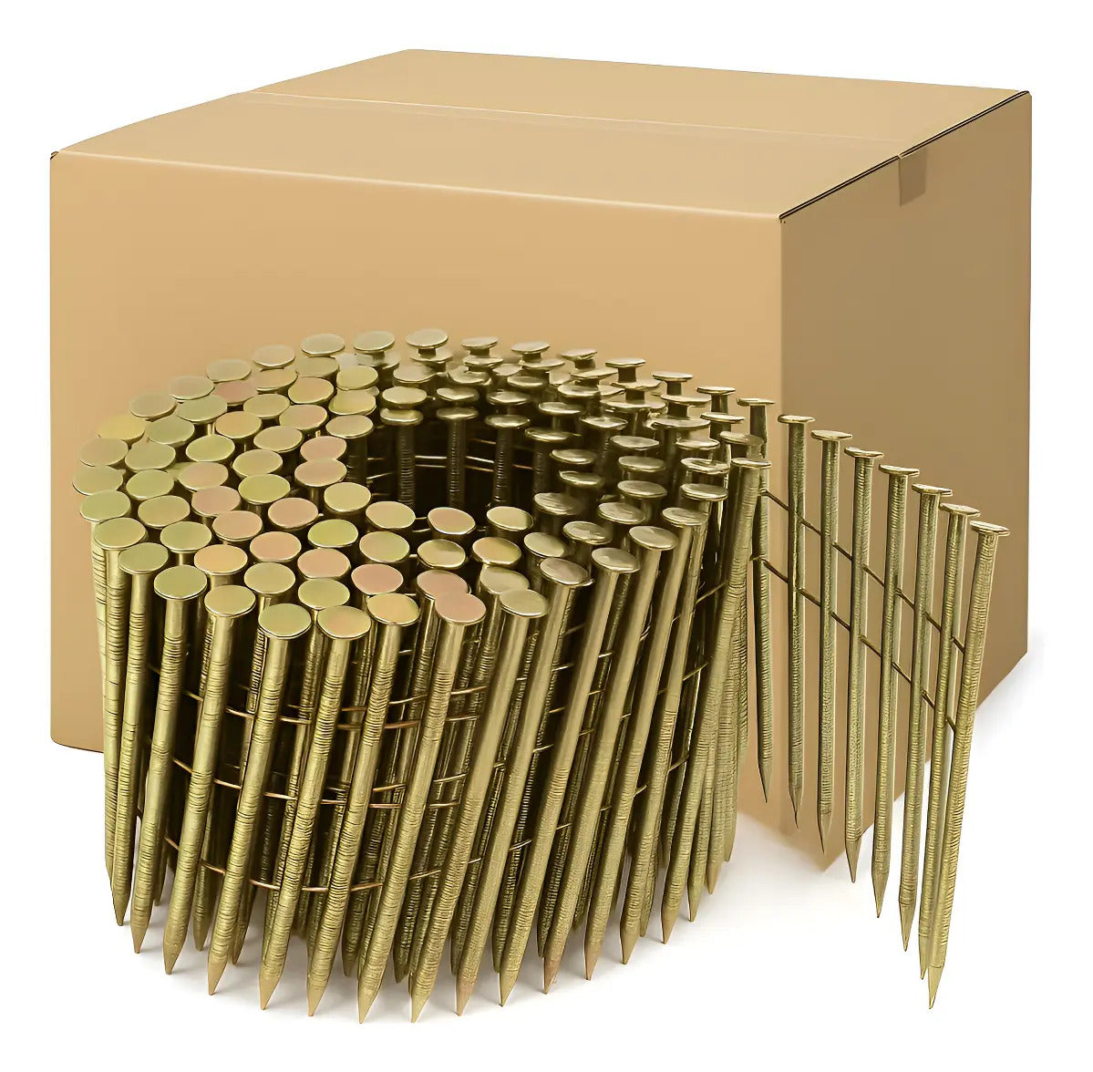 Rollo De Clavos Caja 1500u 3.05x90mm Clavadora Neumática