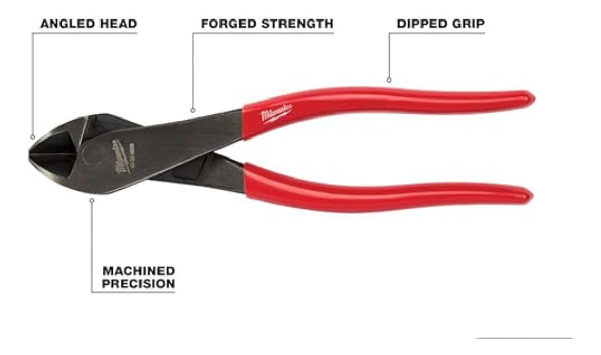 Pinza de Corte Diagonal Cabeza Angular De 8'' (200mm) Milwaukee 4822-6528 9