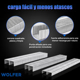 Grapas Galvanizadas Para Tapicería Wolfer 7106, Calibre 22