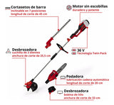 Multifunción Einhell 4 En 1 Podador Motosierra Bordeadora