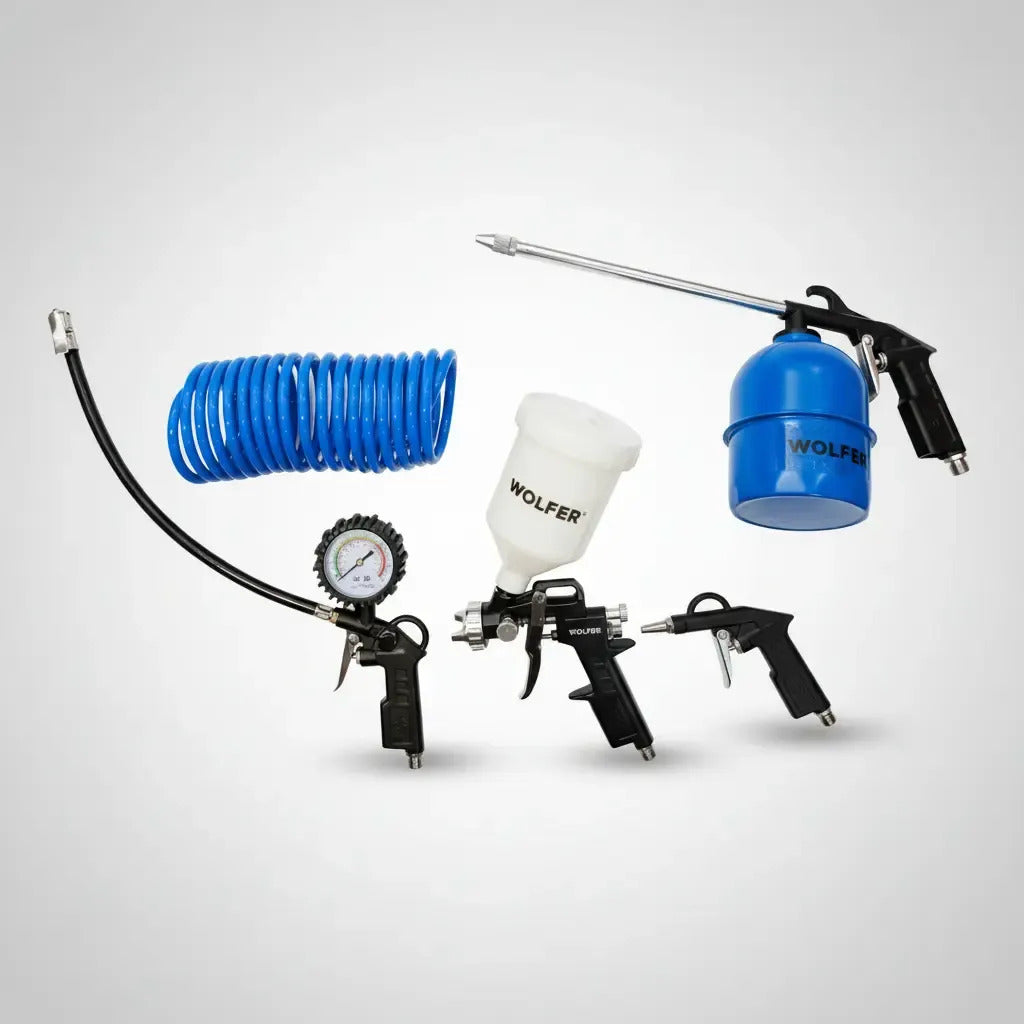 Compresor De Aire Sin Aceite 24l+ Engrampadora Wolfer 2 En 1