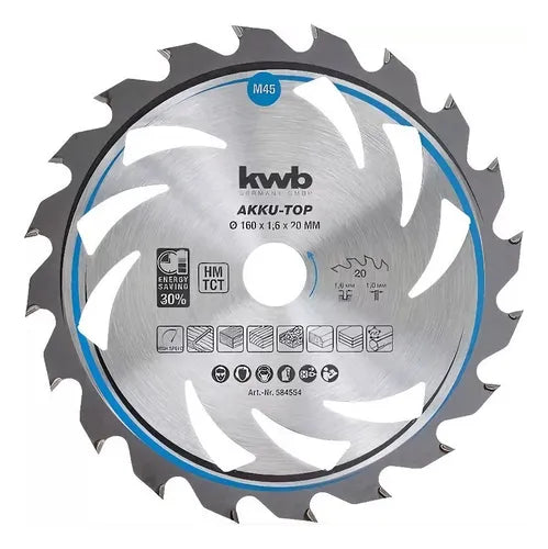 Disco Sierra Circular Kwb Corte Fino 20d 150x16mm