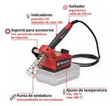 Soldador Estaño Inalambrico 18v Einhell Te-si 18/480 Li Solo
