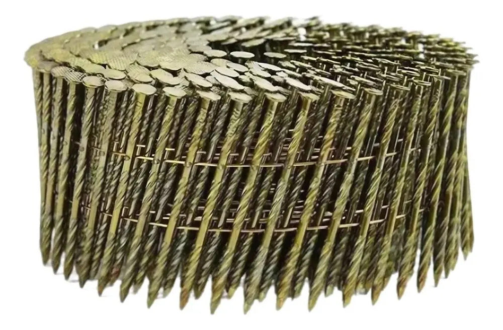 Rollo de 300 Clavos ESPIRALADO Clavadora Neumática 2,5 x 63mm Wolfer