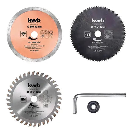 Disco De Corte 3 Discos Mini Sierra Cicular De 89 X 10m Kwb