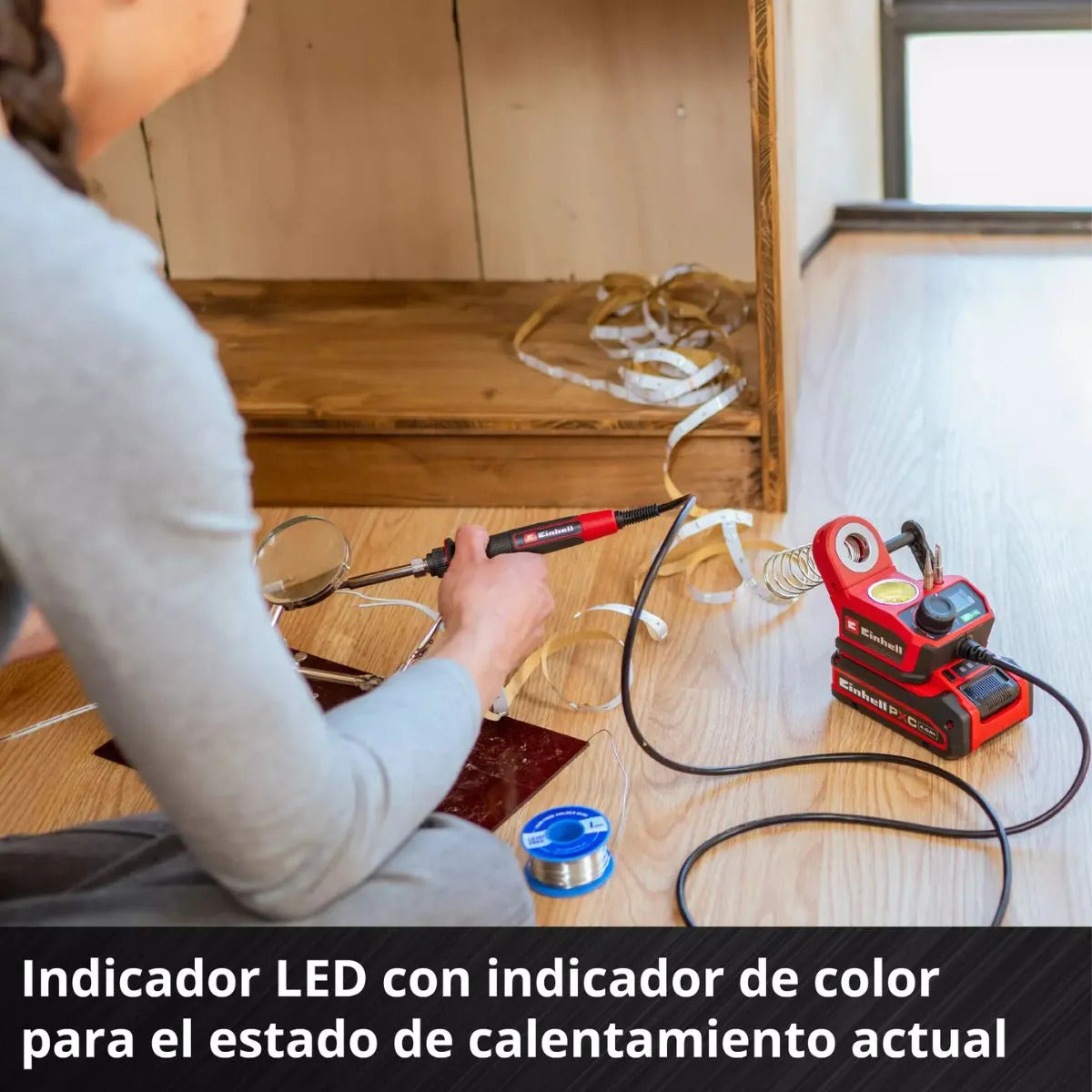 Soldador Estaño Inalambrico 18v Einhell Te-si 18/480 Li Solo
