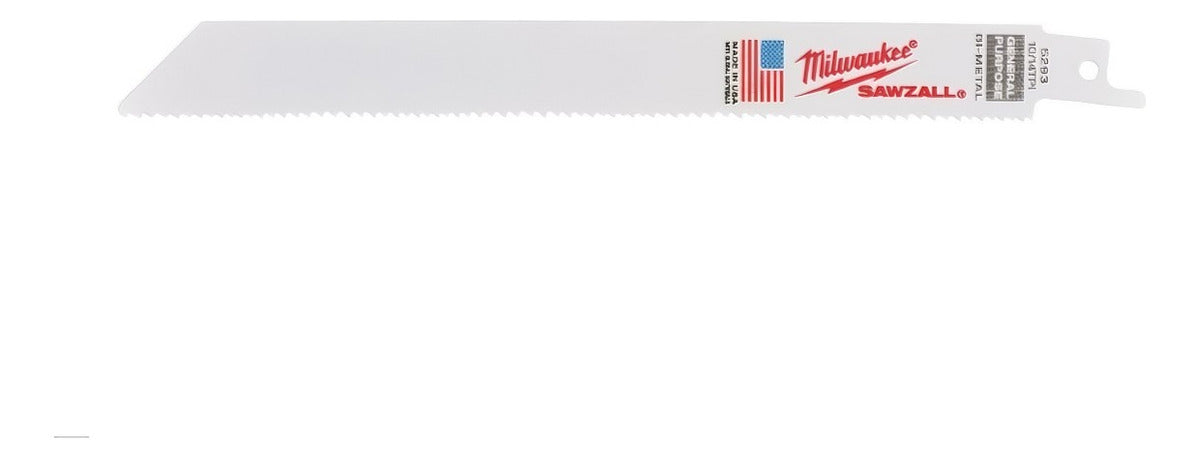 Blister 5 Hojas de Sierra Sable Bimetálicas de 8'' y 10/14 Dpi Milwaukee 4800-5293 1