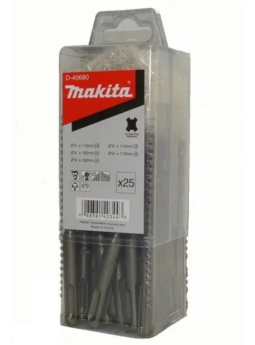 Kit De Mechas Sds Plus 25 Unidades Industrial Makita