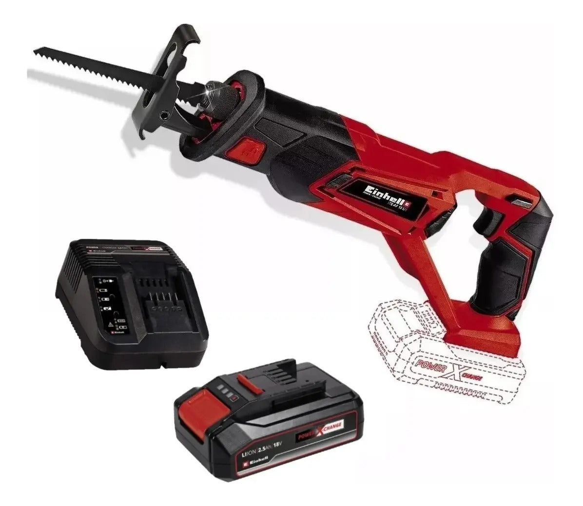Sierra Sable Inalambrica Te Ap Einhell Cargador Bateria 2,5
