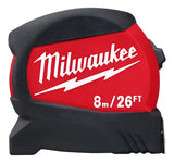 Cinta Metrica Milwaukee 8m 26 Pies Compacta Hoja Ancha