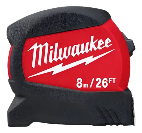 Cinta Metrica Milwaukee 8m 26 Pies Compacta Hoja Ancha