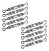 Tensor Ojo Gancho Herrabox Galvanizado 8mm Para Cables 10 U