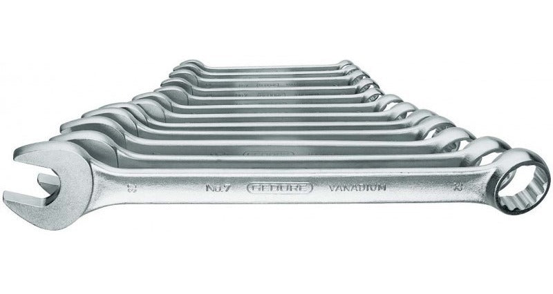 Juego Llave Combinada Acodadas 9 Pzas 1/4-3/4 PuLG Gedore
