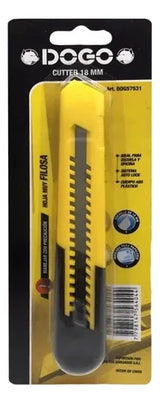 Cuchilla Hoja Partida / Cutter 18 Mm Plástica Uso Gral Dogo